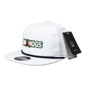 Arkansas Razorbacks OMAHOGS 3D Classic Rope Hat- White/ Black